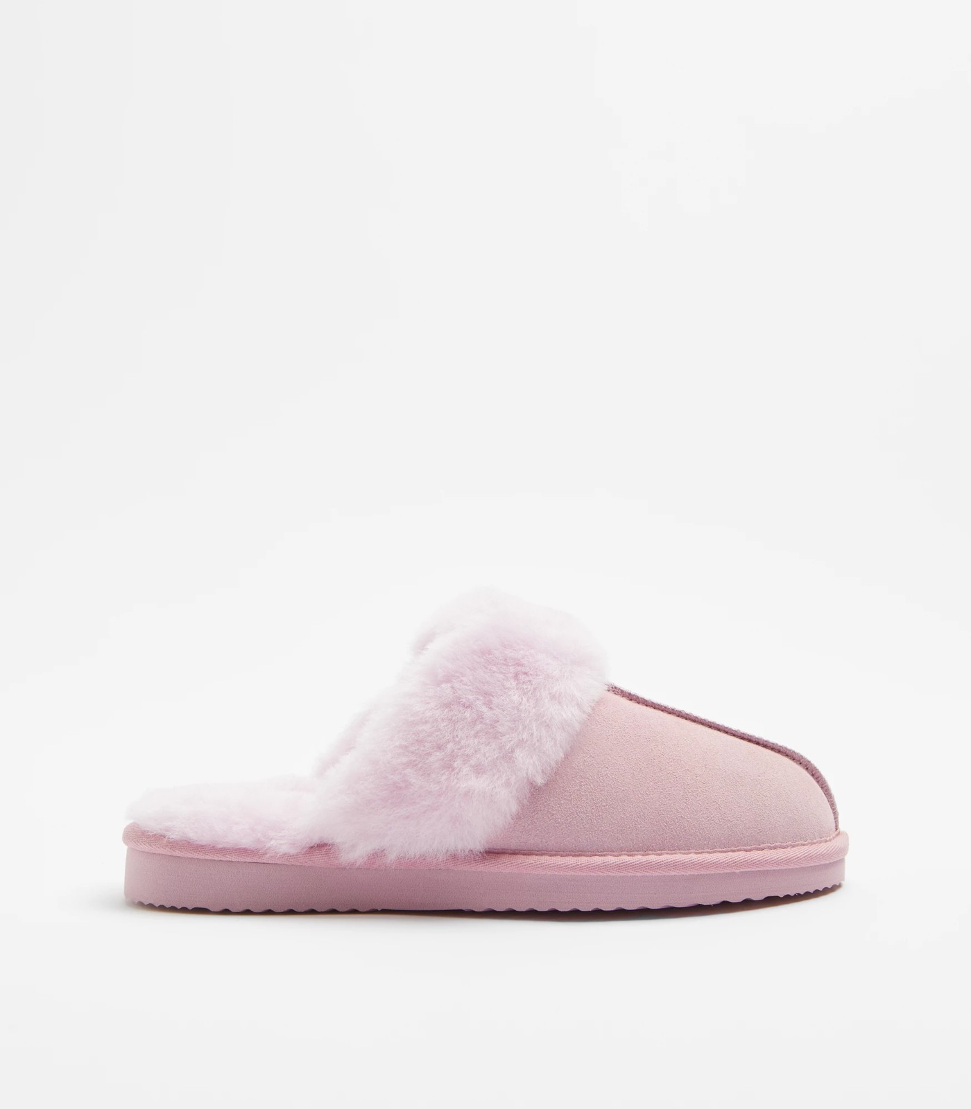 Womens Sheepskin and Leather Slipper Scuff - Pink | Target Australia