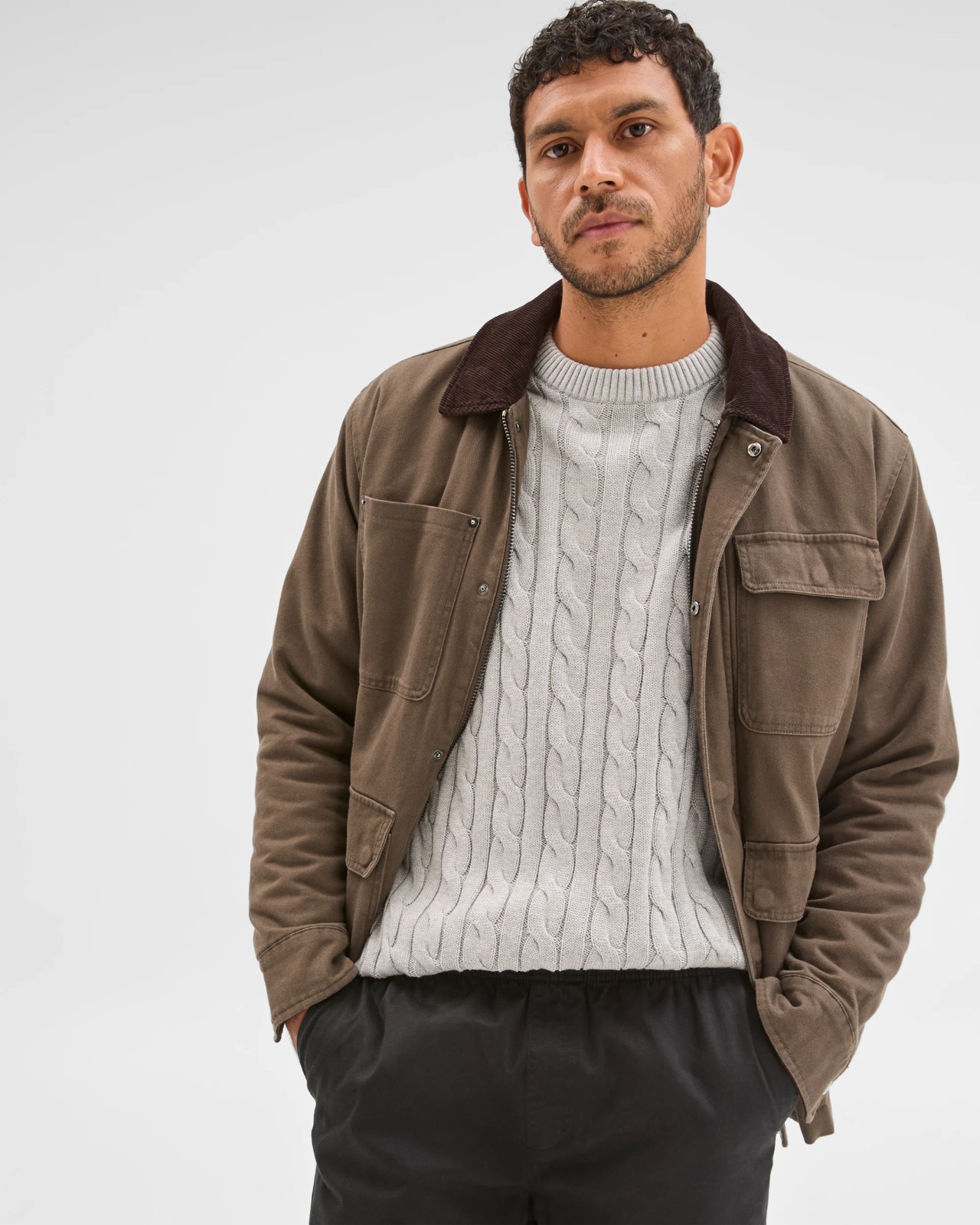 Field Long Sleeve Jacket - Dark Olive 2 of 5