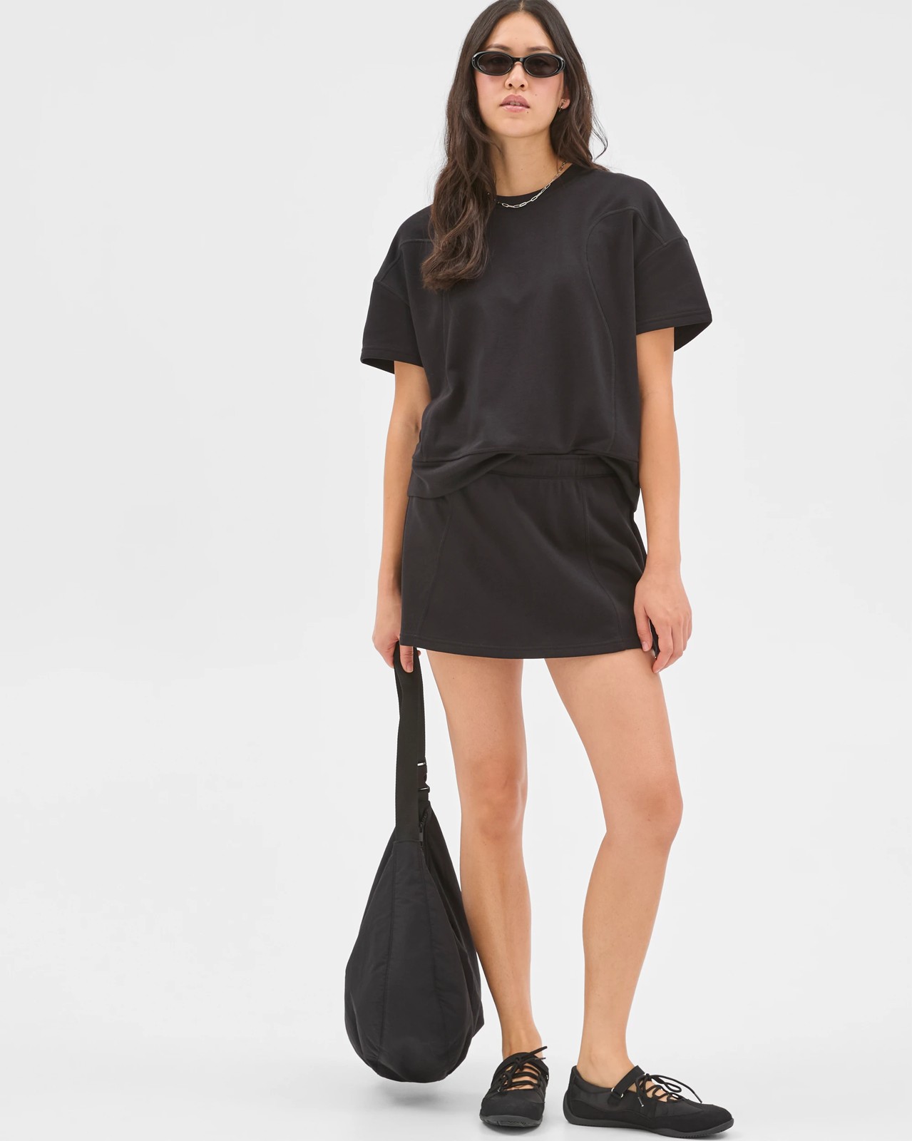 Active Australian Cotton Blend Knit Skirt - Black 2 of 6
