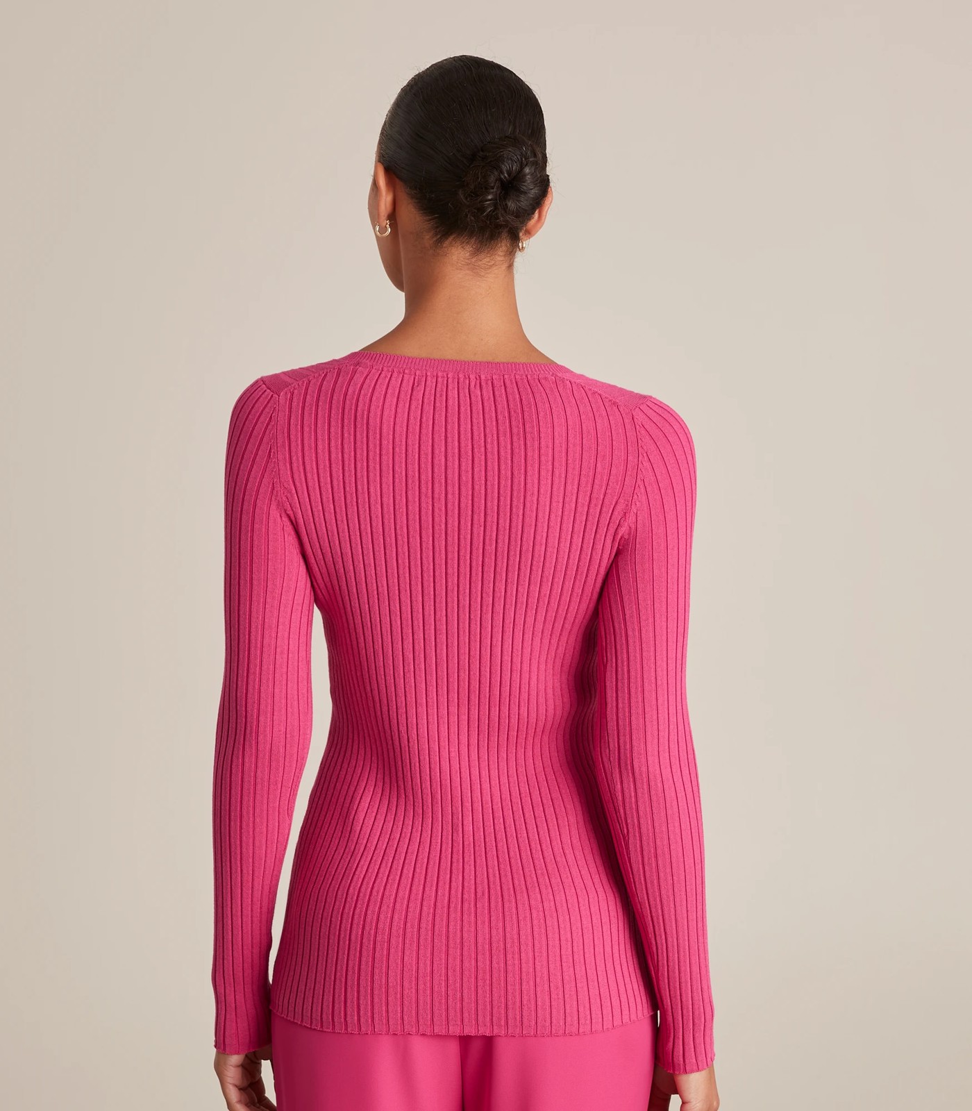Preview V-Neck Rib Knit Top 3 of 6