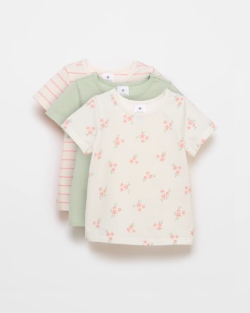 Baby Organic Cotton Print T-shirts 3 Pack