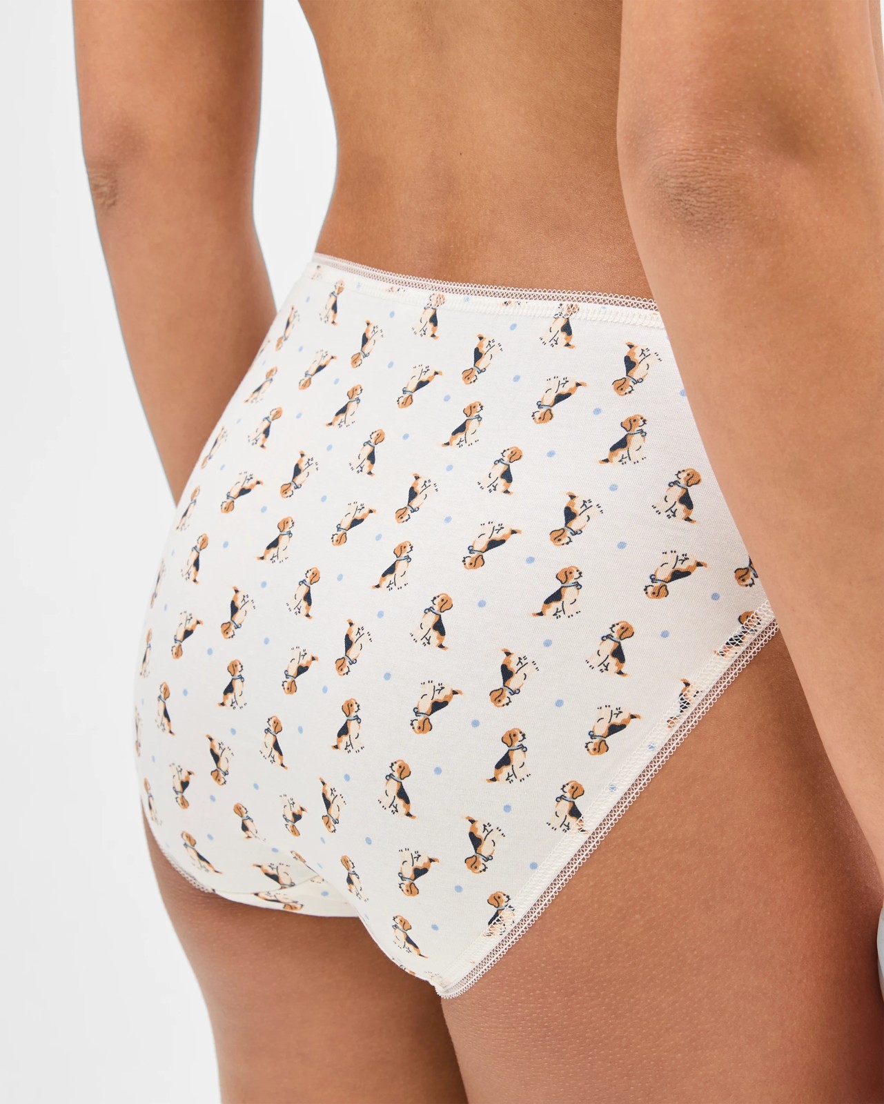 Australian Cotton 5 Pack High Cut Briefs - Multi Dog Polka Dot 4 of 5