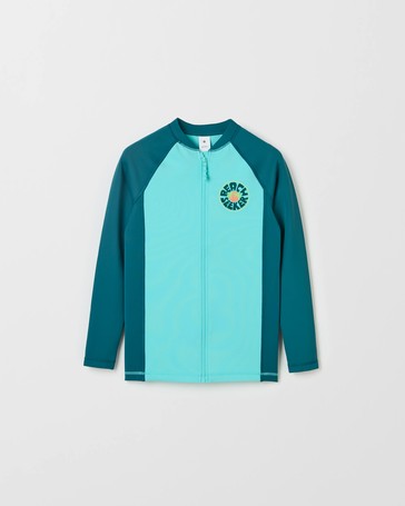 Long Sleeve Zip Through Swim Rashie