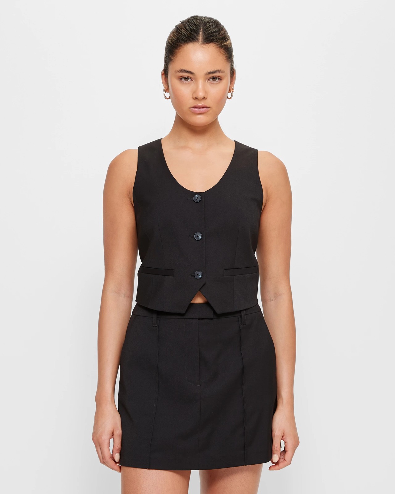 Tailored Mini Skirt - Lily Loves - Black