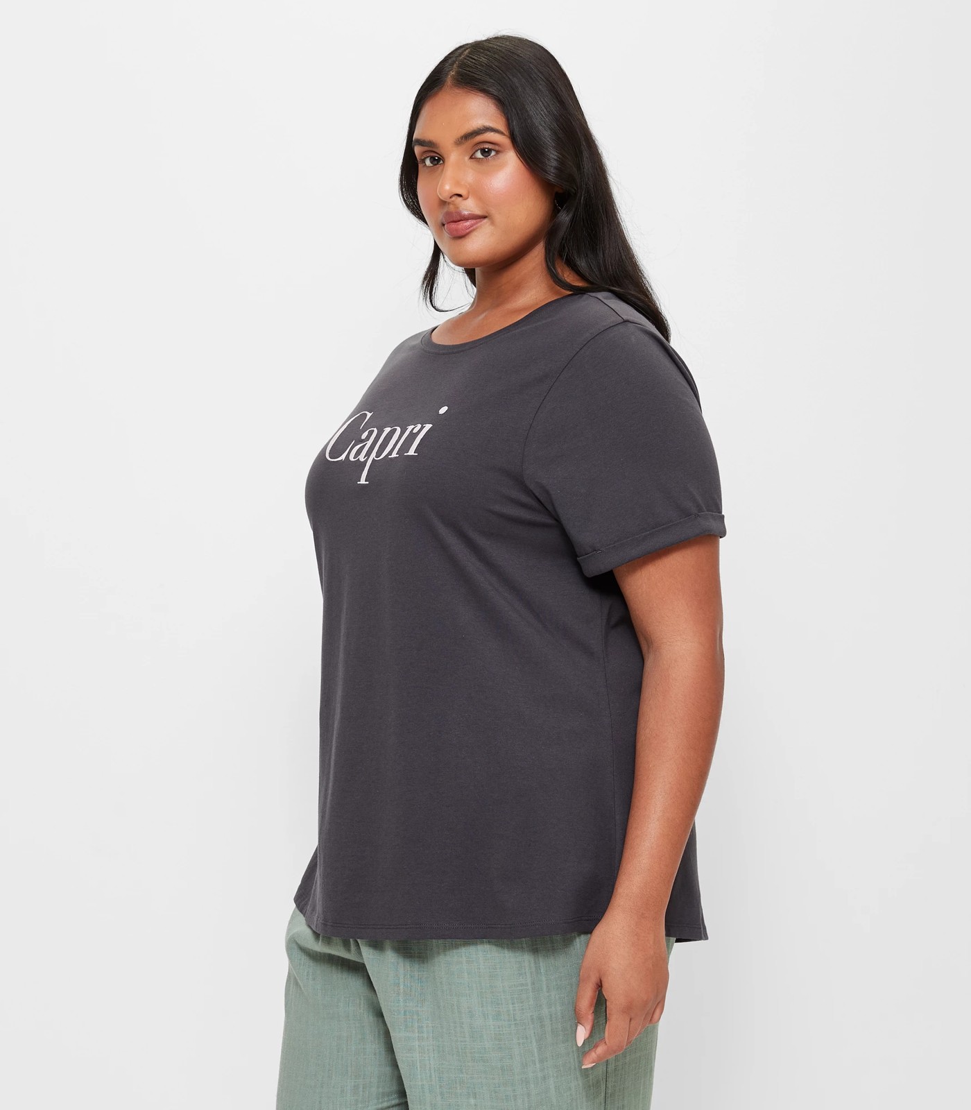 Plus Size Graphic T-Shirt - Phantom Capri | Target Australia