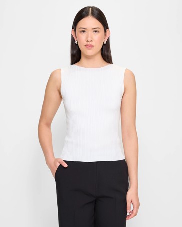 Variegated Boat Neck Tank Top - Preview