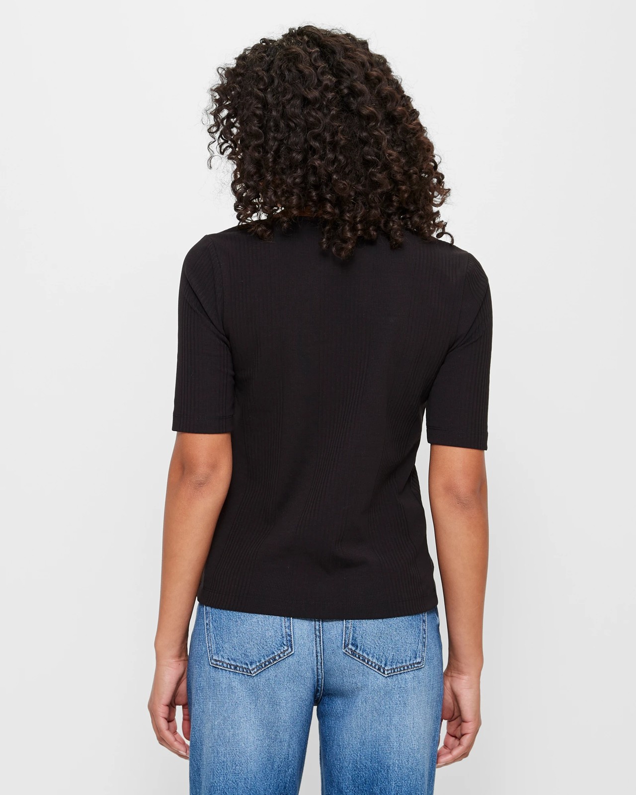 Australian Cotton Scoop Neck Ribbed T-Shirt 3 of 4