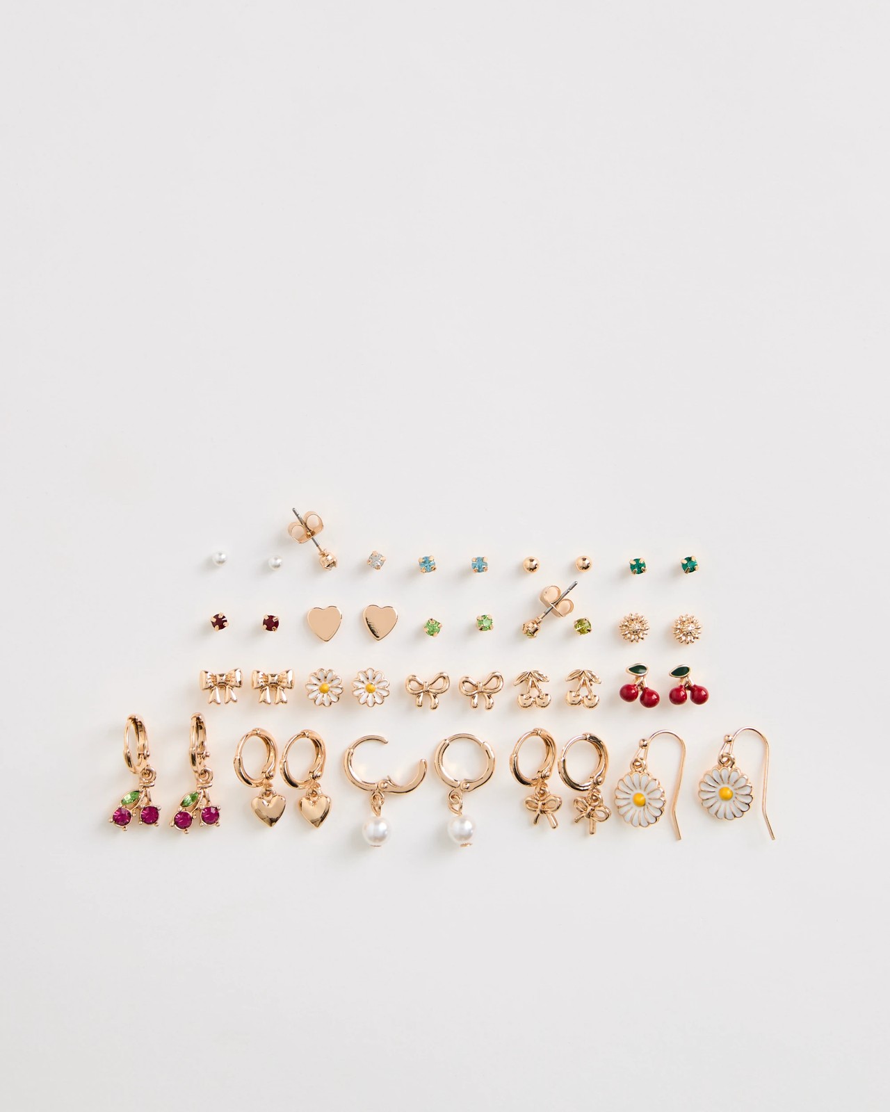 20 Pack Flower Huggie Stud Earrings 2 of 2