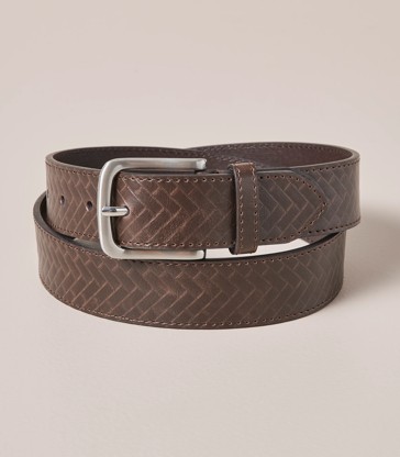 PU Embossed Weave Fashion Belt
