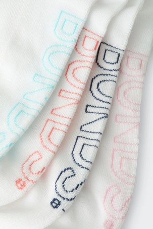 Bonds 4 Pack Logo Light Low Cut Socks