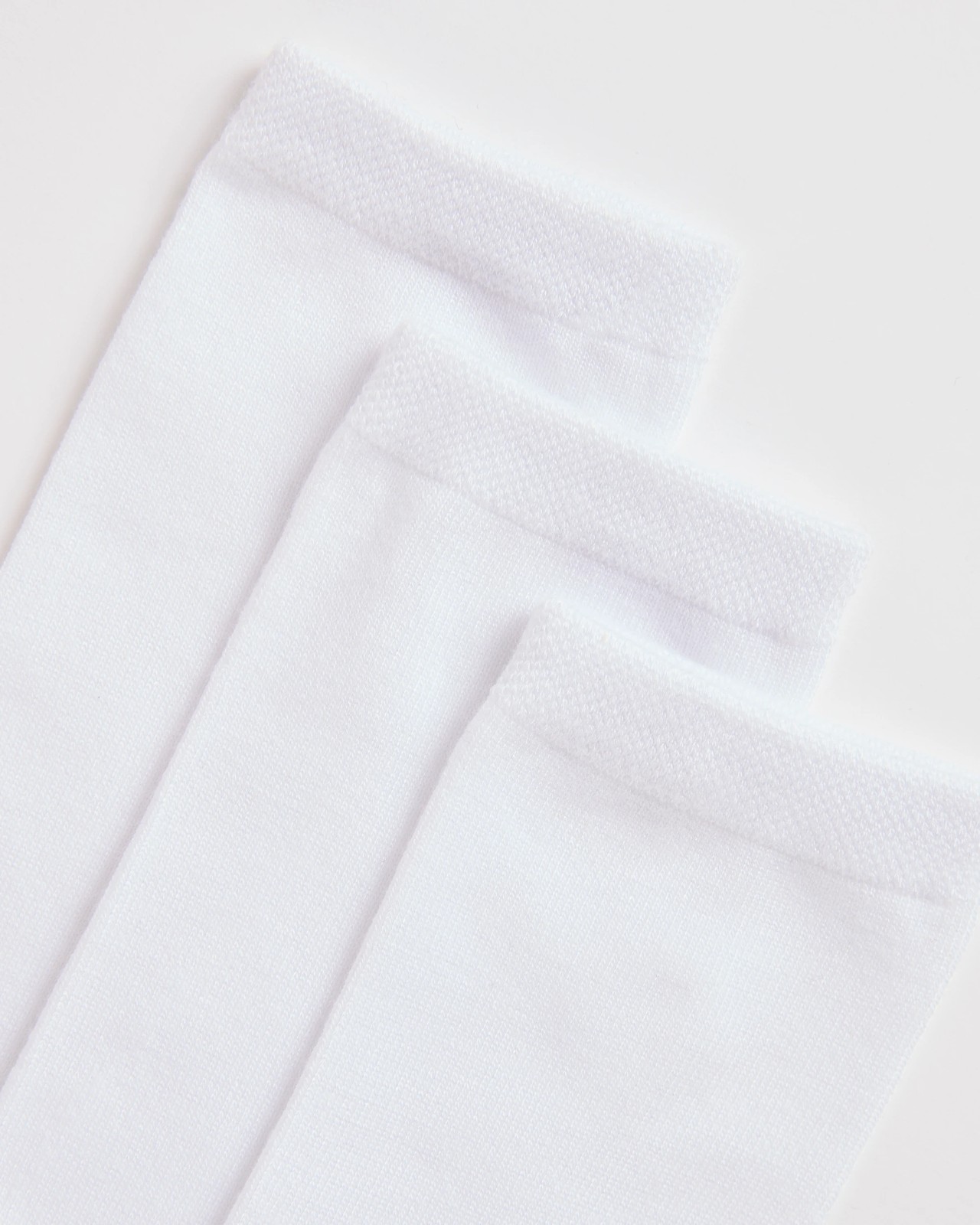 Women's Bamboo Crew Boot Socks 3 Pack - White 2 of 3