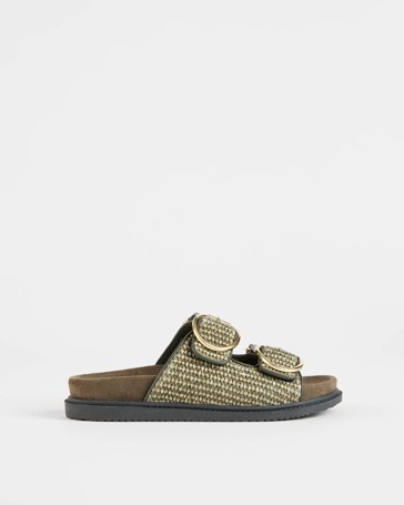 Womens Textured Strap Moulded Sandal - Talia