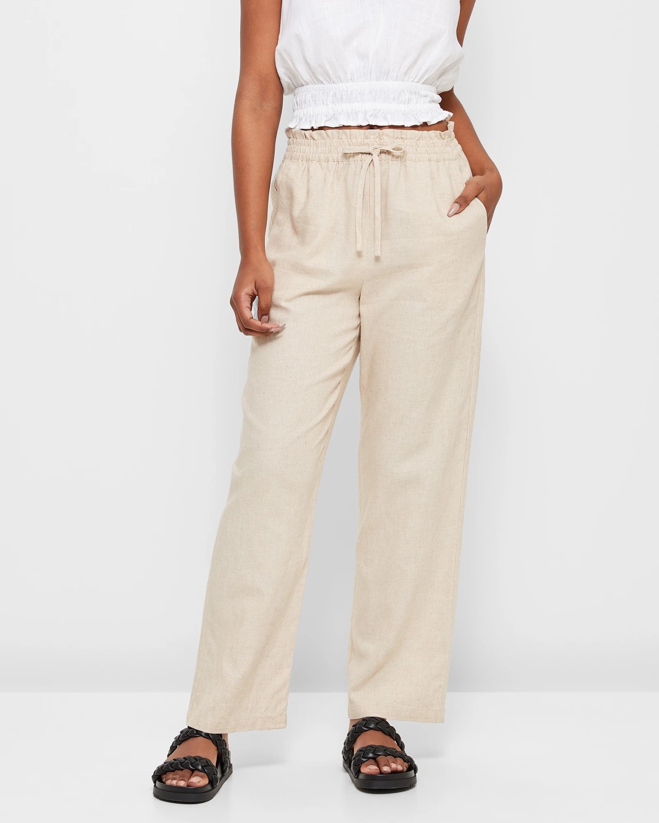 Cotton Drawstring Waist Pants : Target