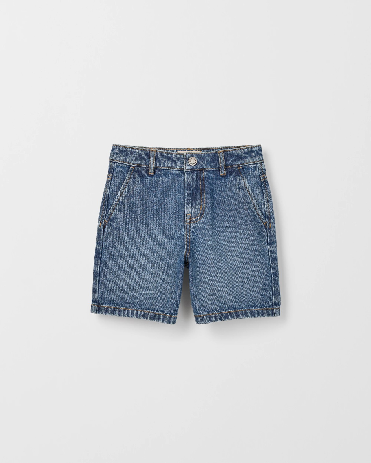 Cotton Structured Waist Denim Shorts 5 of 5