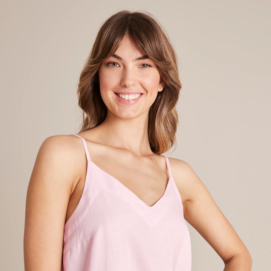 Linen Cami Nightie Parfait Pink Target Australia