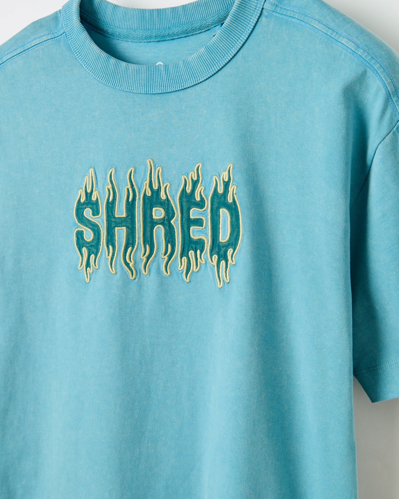 Australian Cotton Oversized Embroidered T-Shirt - Blue 2 of 2