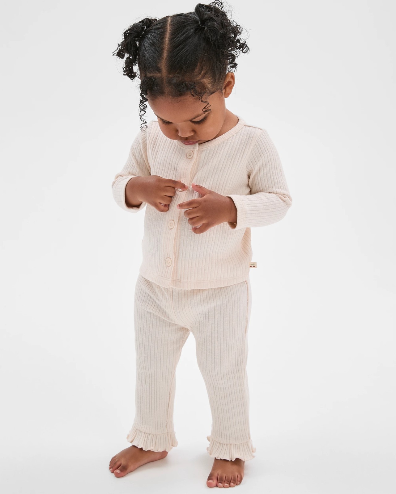 Baby Rib Cardigan and Pants Set 2 of 6