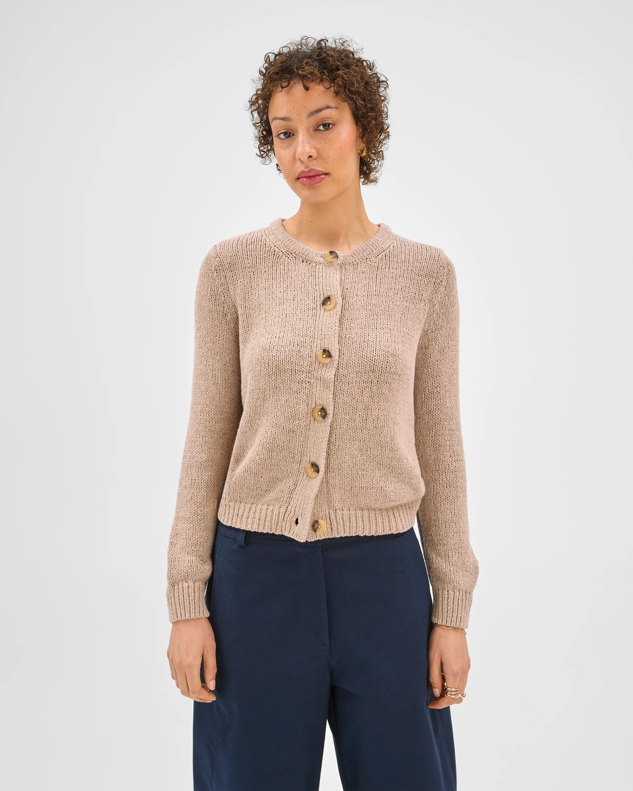 Australian Cotton Blend Tape Yarn Cardigan 3 of 6