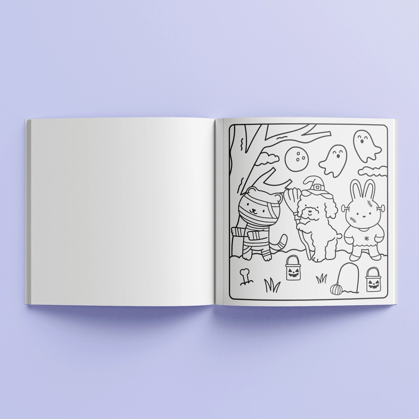Sunny Vibes: Spooky Cuties Cute & Bold Colouring Book 5 of 5