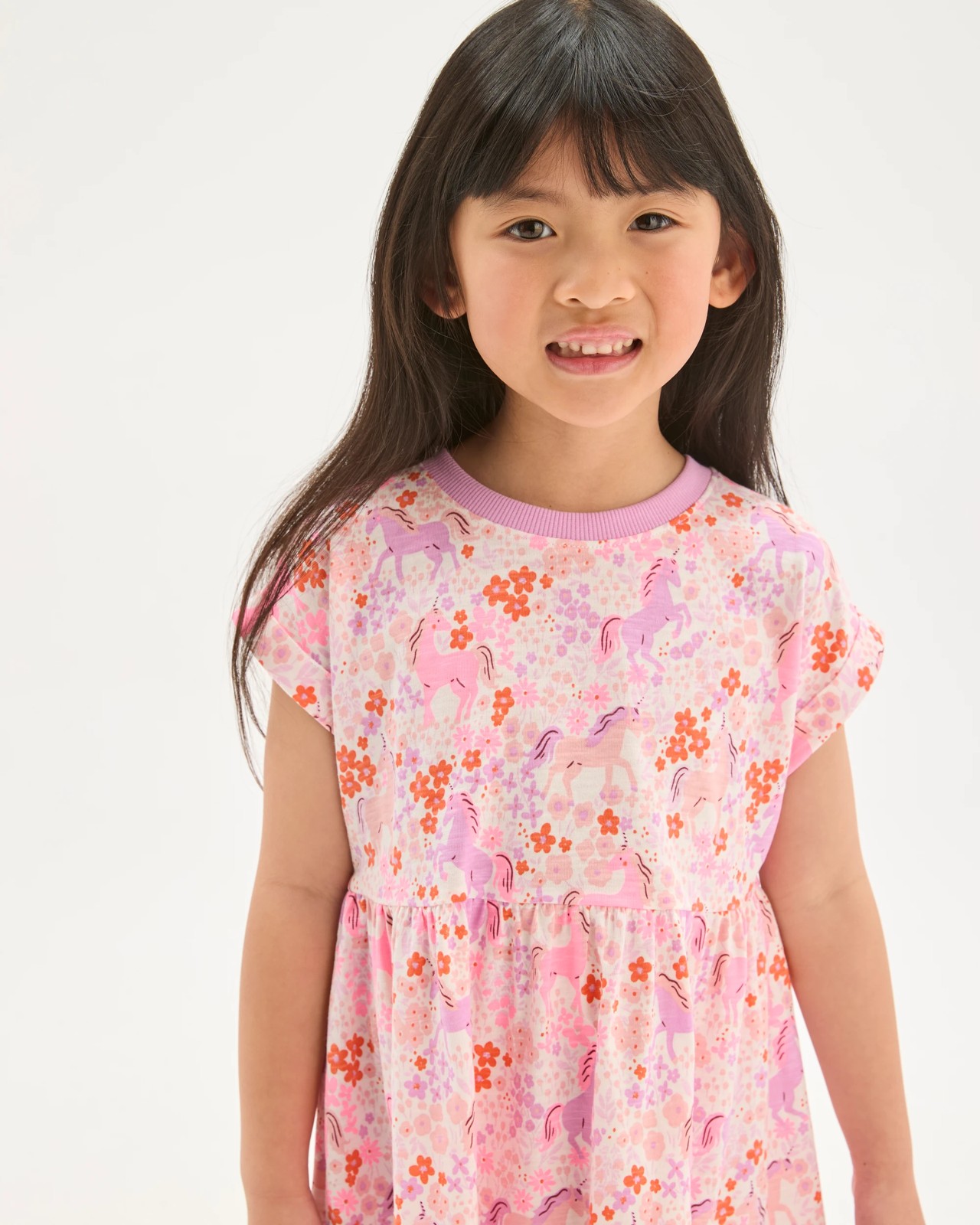 Australian Cotton Knit Dress - Multi Unicorn 2 of 5