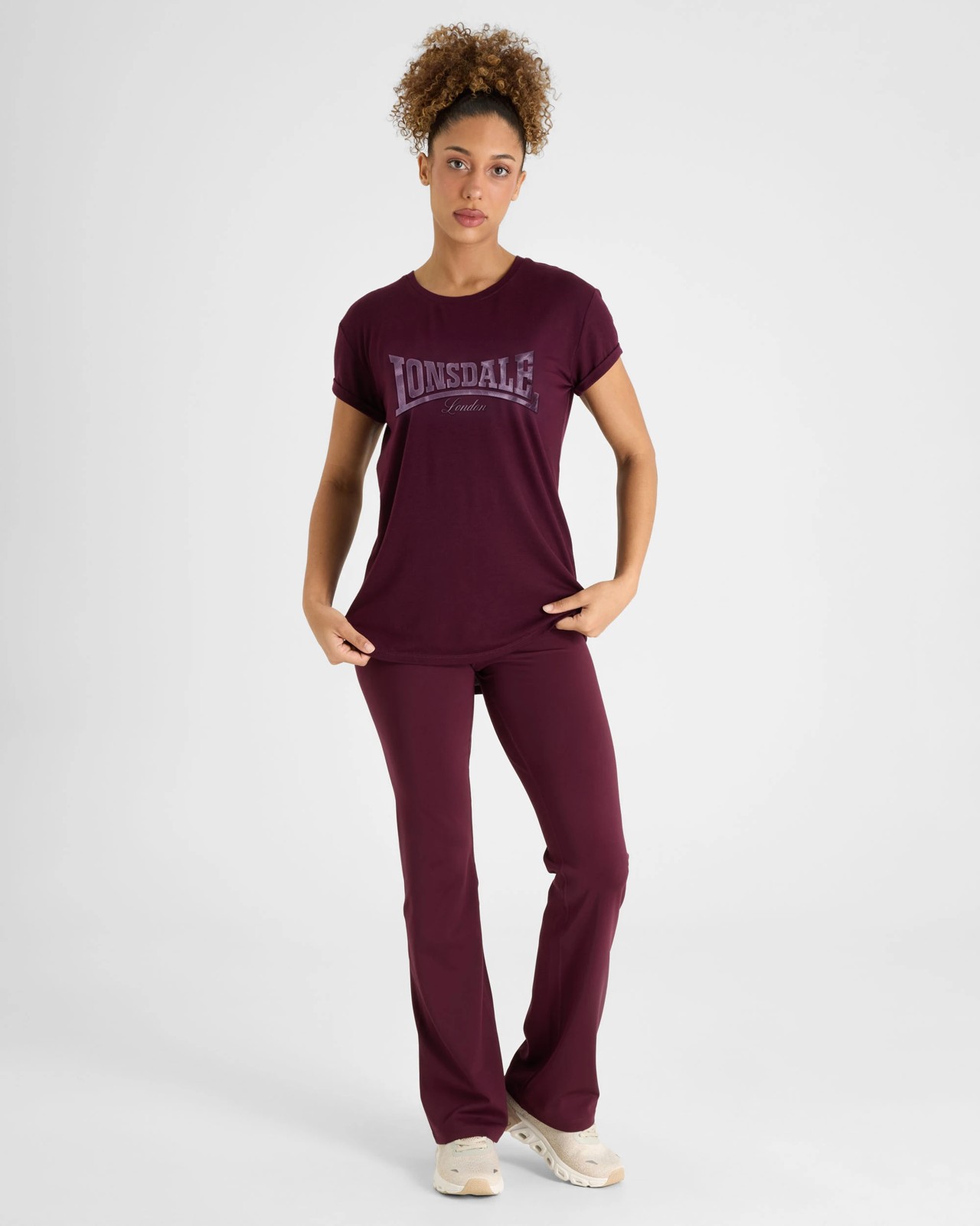 Lonsdale London Malden Core T-Shirt - Plum 6 of 6