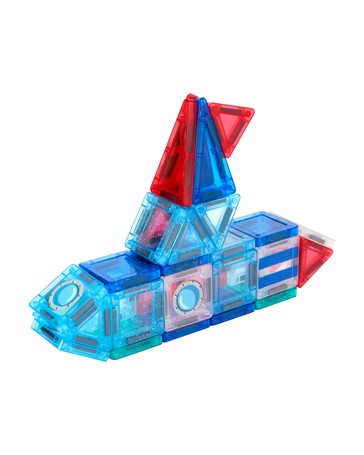 Anko 34 Piece Magnetic Mini Tiles Rocket Set