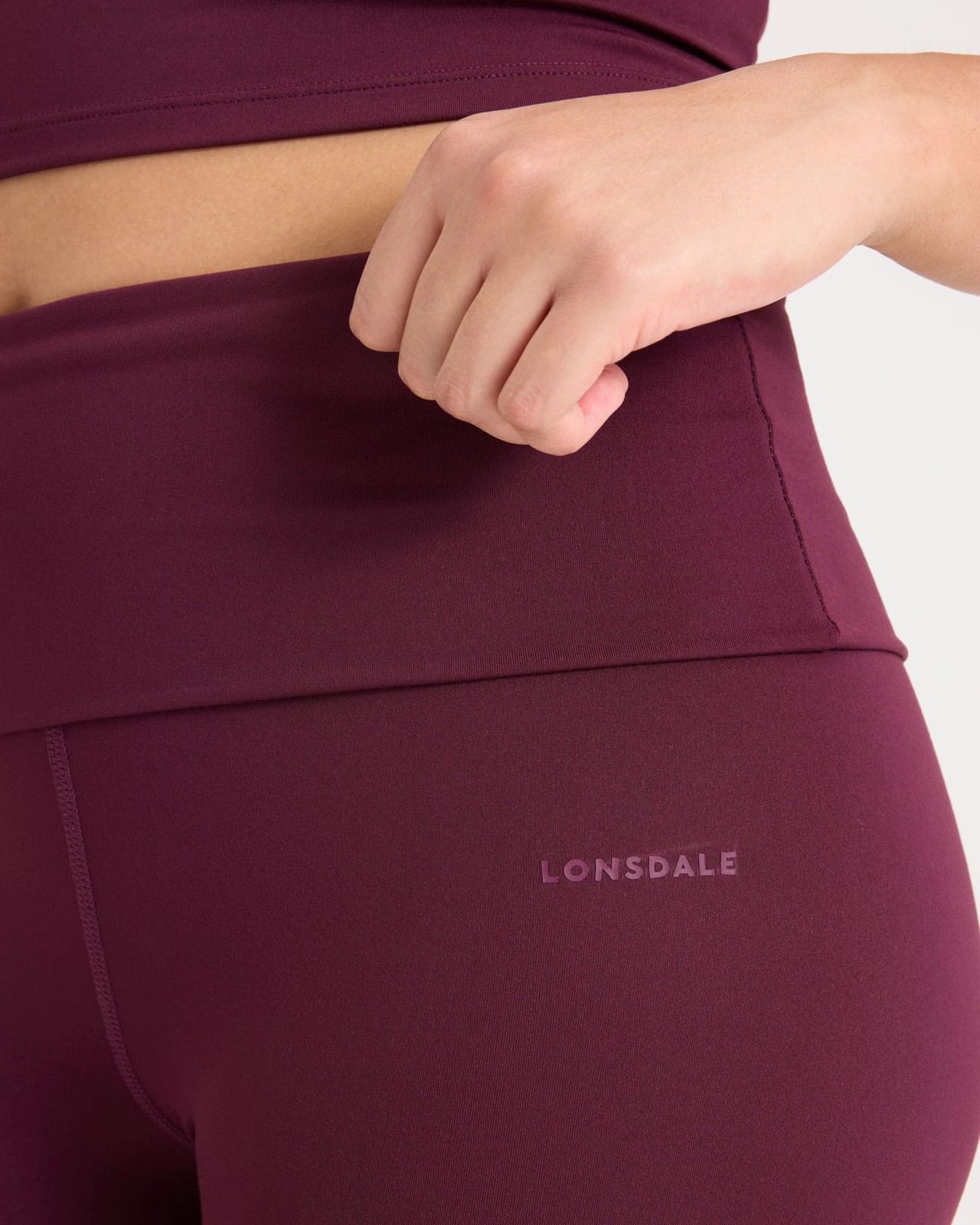 Lonsdale London Define Flare Leggings - Plum 3 of 5