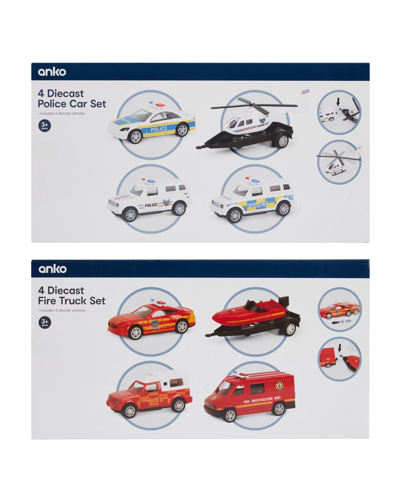 4 Pack Diecast Vehicles Set - Assorted 6 of 6