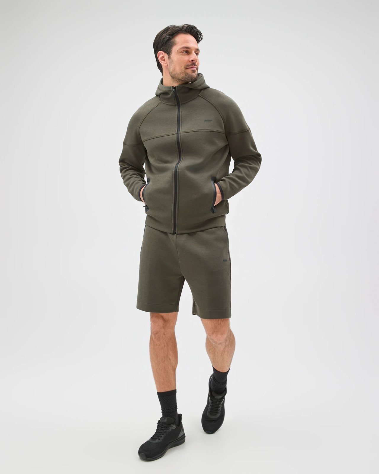 Active Australian Cotton Blend Tech Pullover Hoodie - Khaki 2 of 5