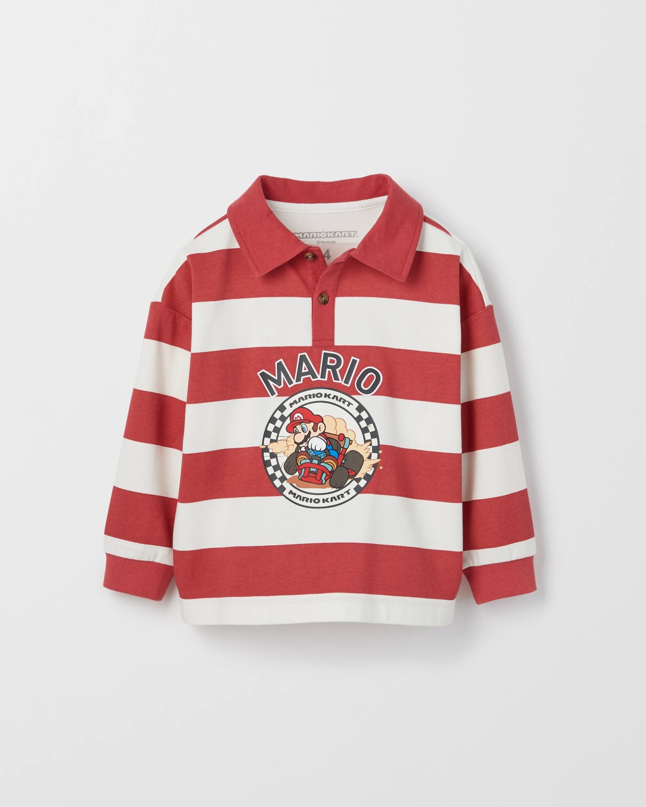 Super Mario Australian Cotton Striped Rugby Polo Jumper 5 of 6