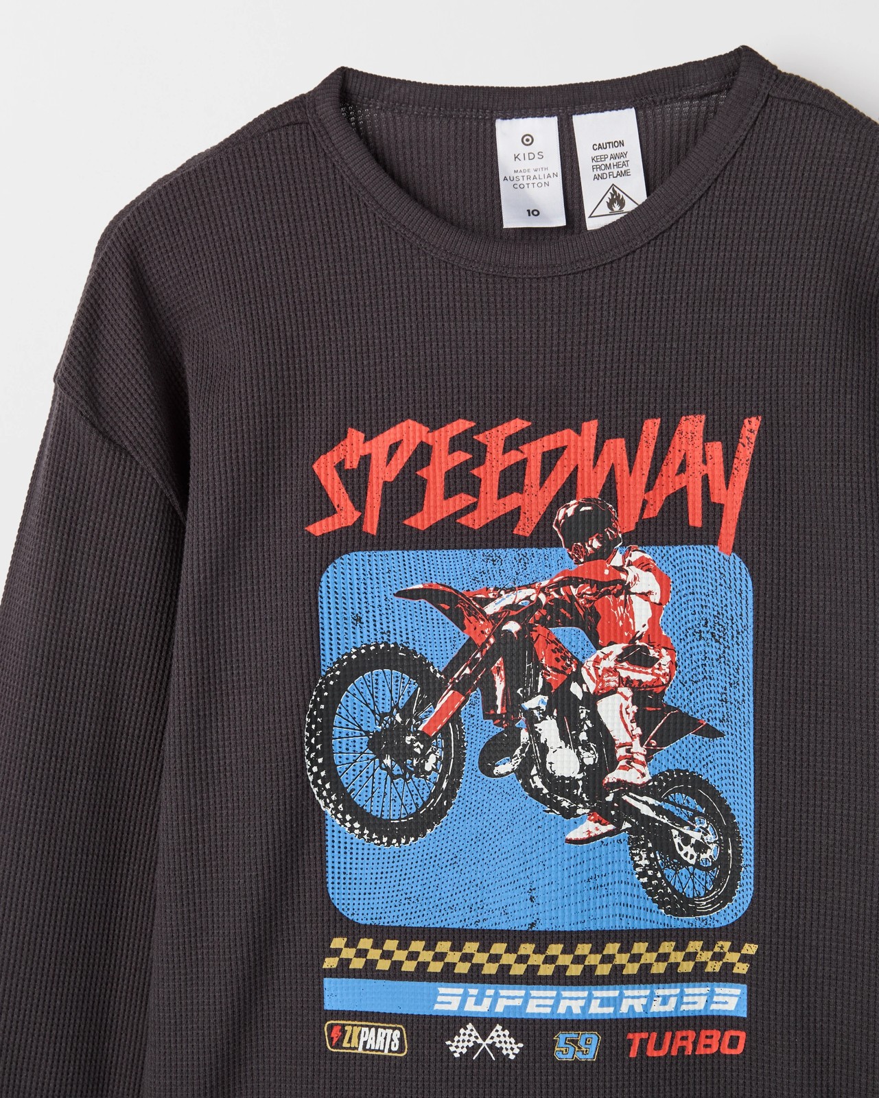 Australian Cotton Older Boys Flannel Pyjama Set - Motorbike 2 of 3