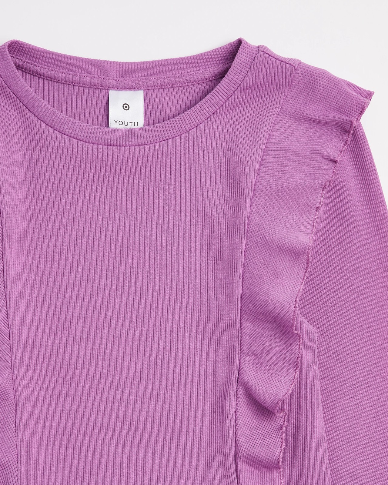 Long Sleeve Frill Rib Top 2 of 3