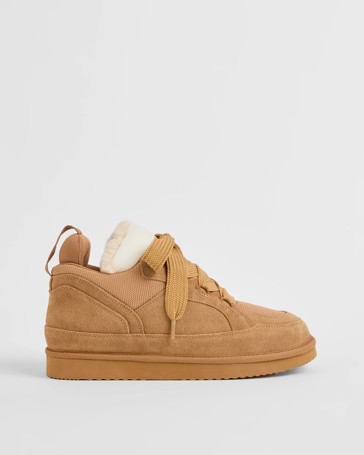 Australian Design Genuine Leather and Sheepskin Ugg Casual Sneaker