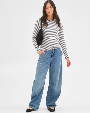 Soft Touch Long Sleeve Striped T-Shirt