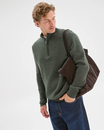 Lambswool 1/2 Zip Knit Jumper