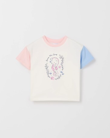 Baby Organic Cotton Placement Print Oversized T-Shirt