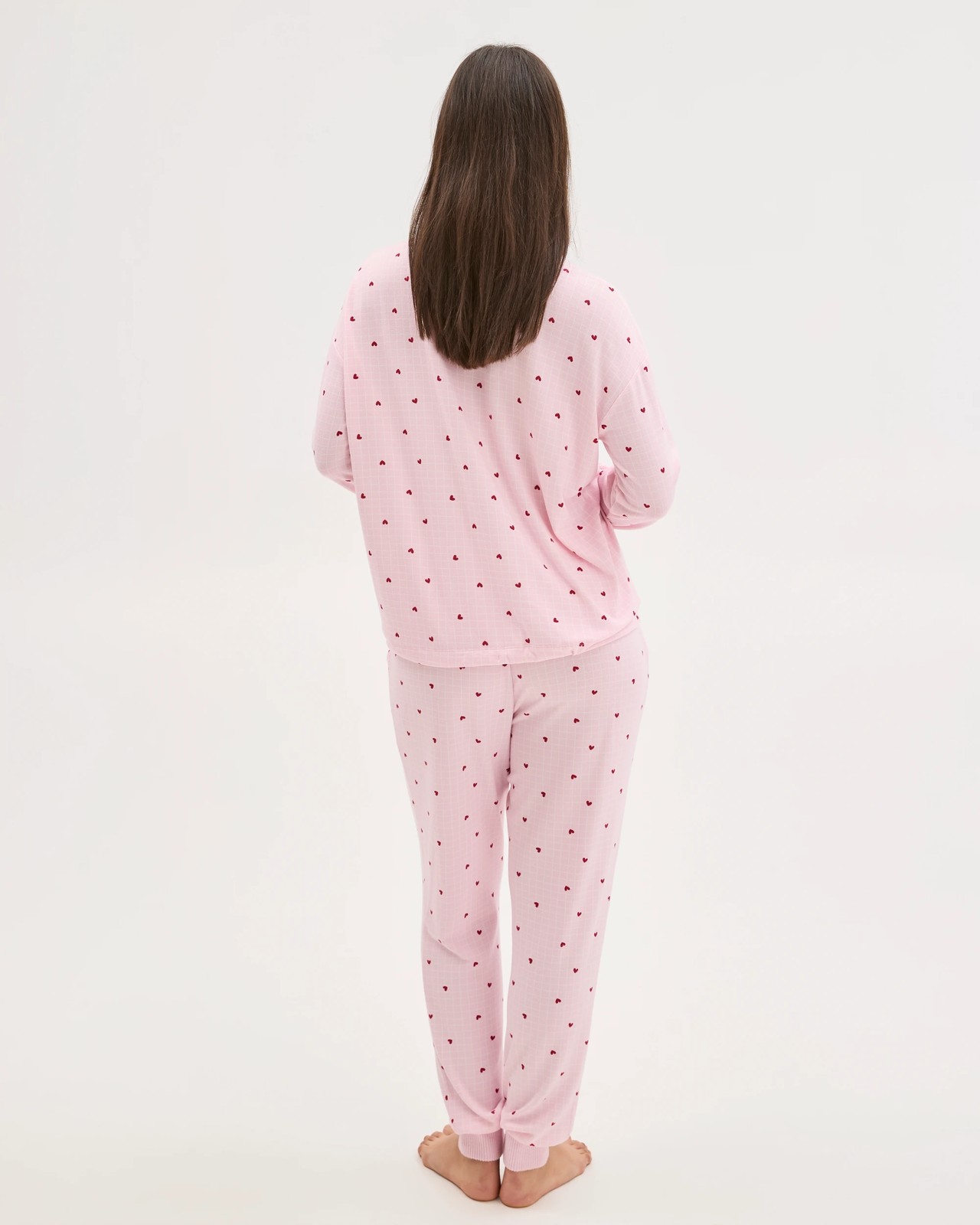 Printed Cosy Pyjama Sleep Set - Heart 6 of 6