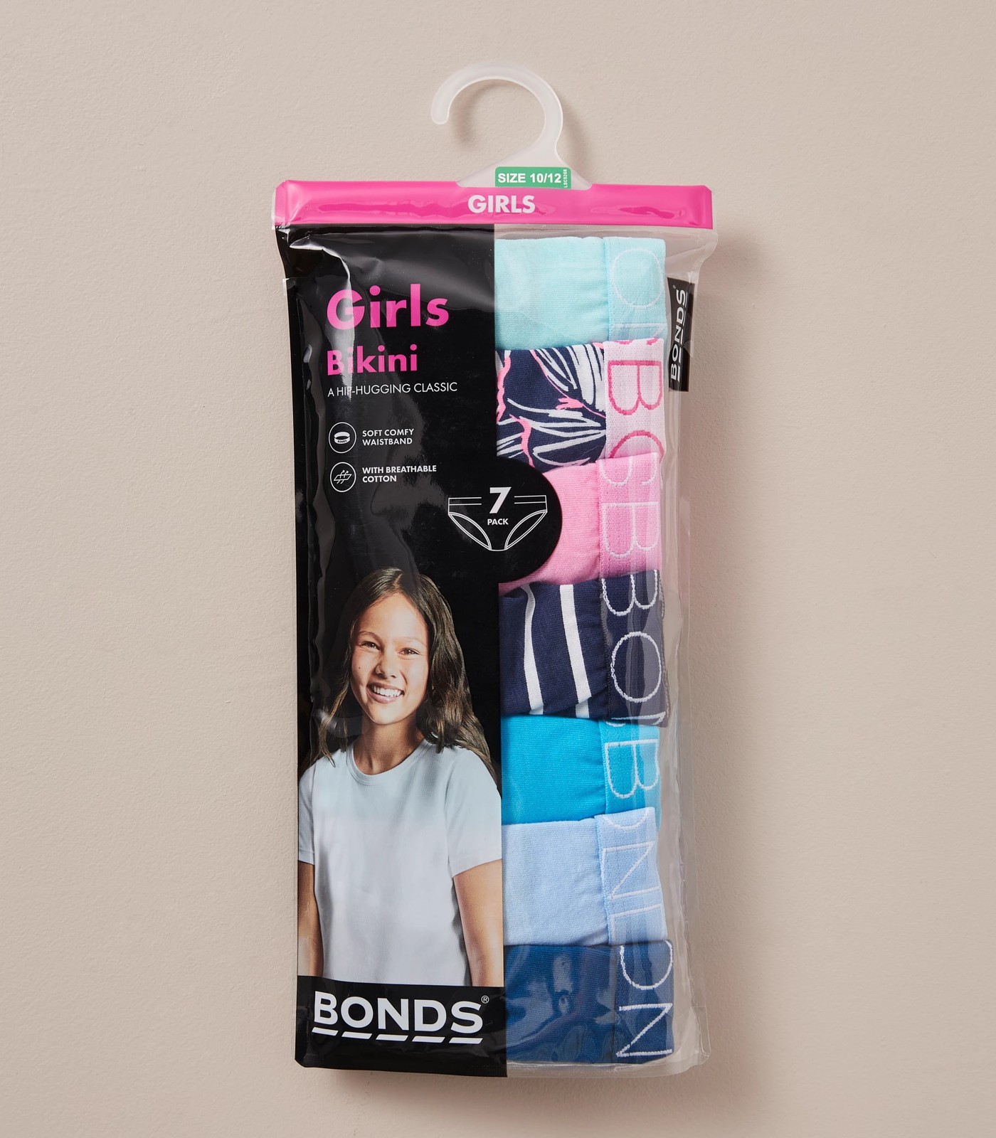 Bonds Girls Bikini 4 Pack - Multi - Size 12-14