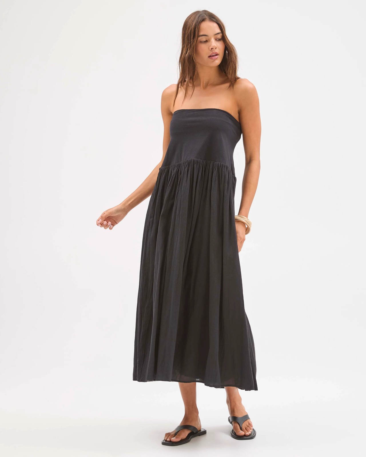 Lily Loves Australian Cotton 2-In-1 Midi Dress - Black 5 of 6