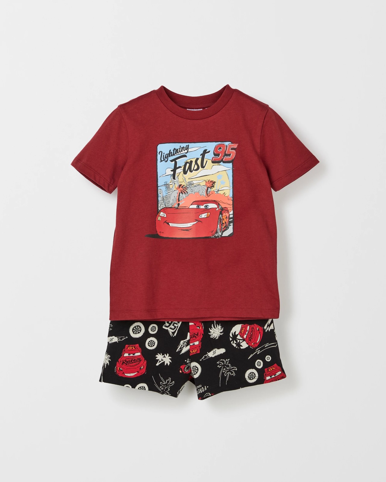 Disney Organic Cotton 2 Pack Younger Boys Top & Shorts Pyjama Set 4 of 5