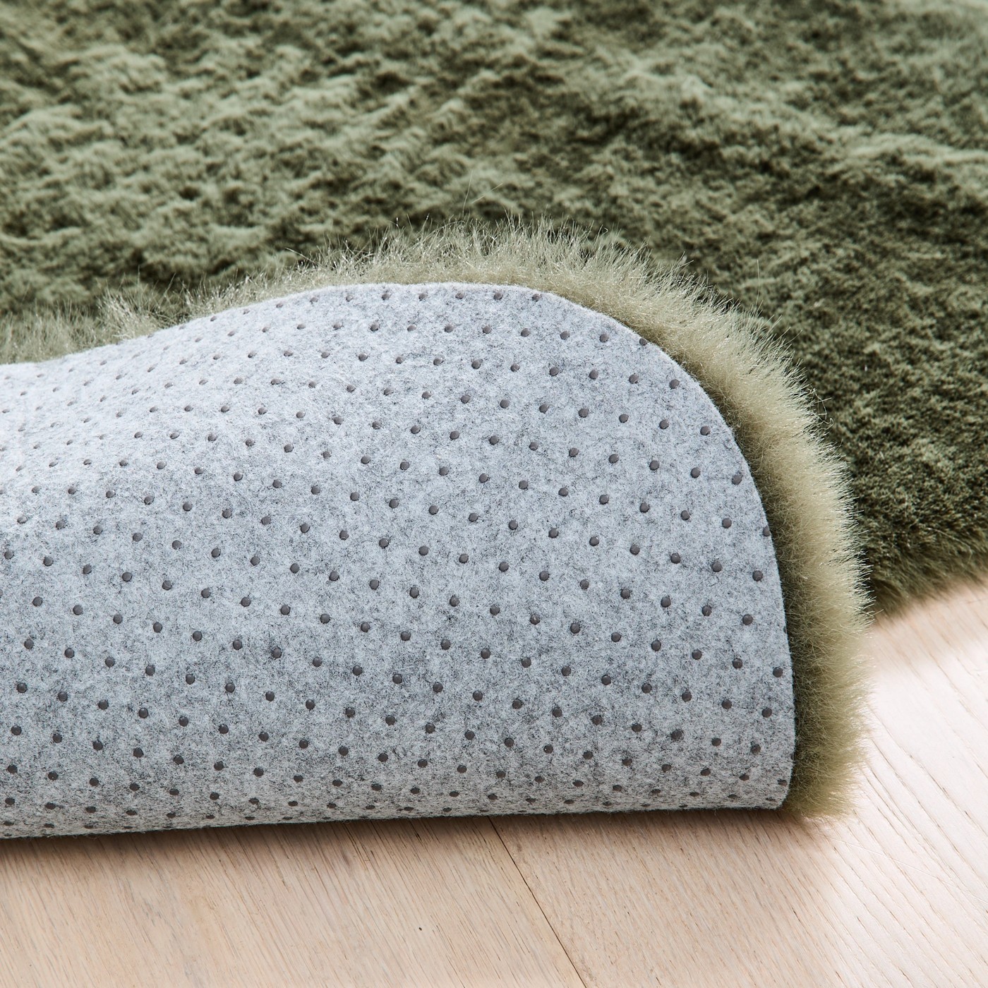 Anko Faux Fur Rug, Green - 110cm x 65cm 3 of 6