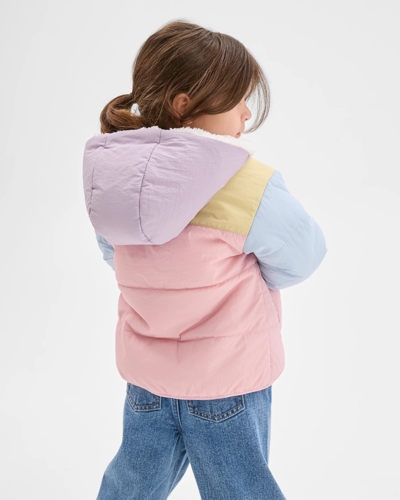 Reversible Hooded Heart Pocket Puffer Jacket - Multi 2 of 5