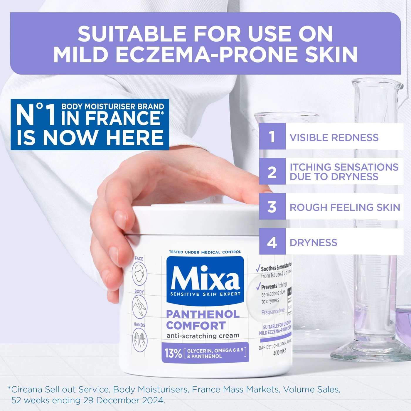 Mixa Panthenol Comforting Moisturising Cream 400ml 4 of 5