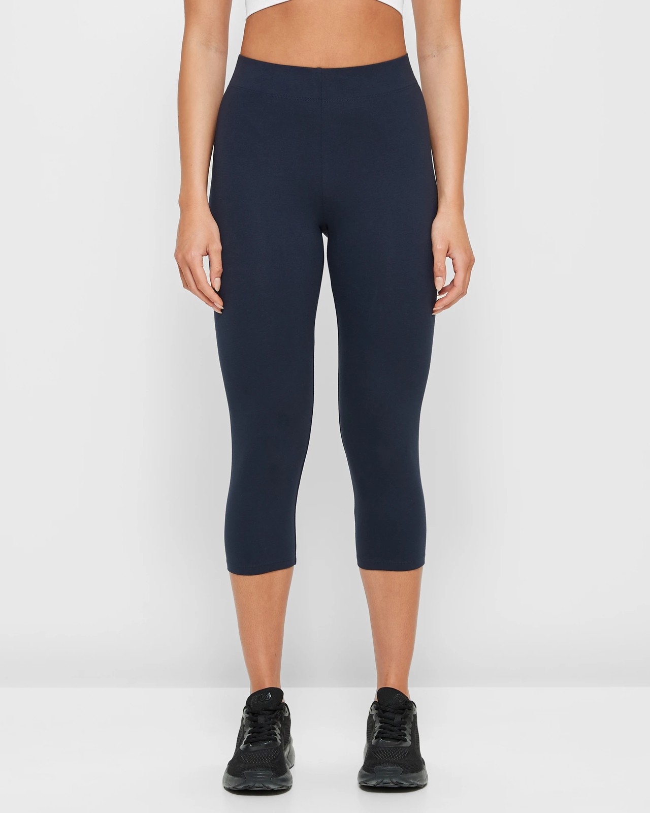 Active 3/4 Length Leggings - Navy Blue