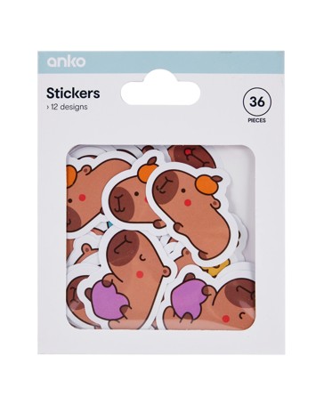 Anko 36 Pieces Stickers - Capybara