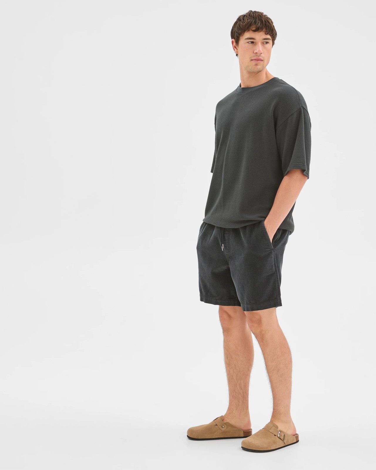 Commons Corduroy Shorts - Washed Black 2 of 6