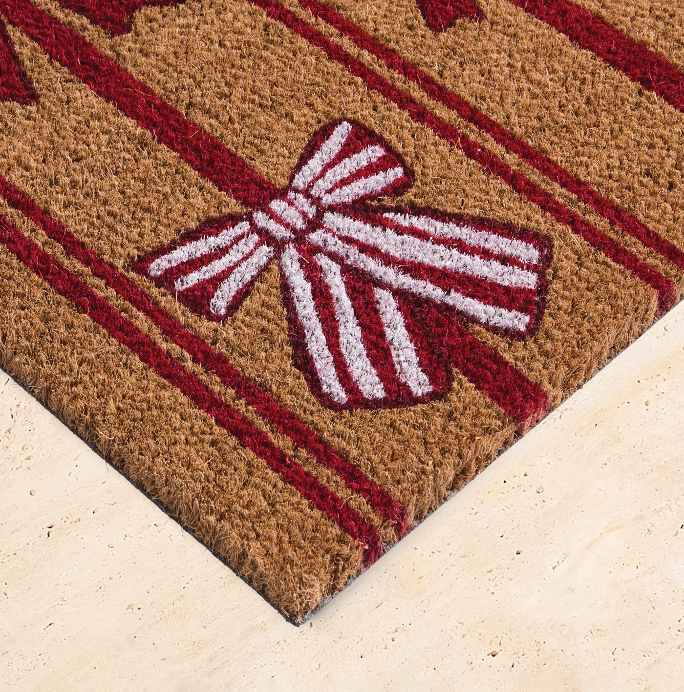 Anko Bows and Stripes Door Mat - 100cm x 45cm 3 of 5