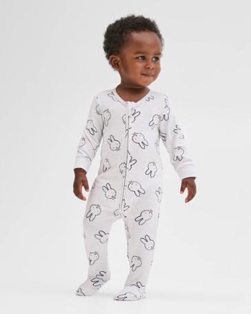 Baby Easter Miffy Australian Cotton Zip Front Coverall