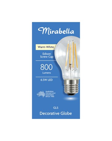 Mirabella E27 7W LED GLS Filament Bulb
