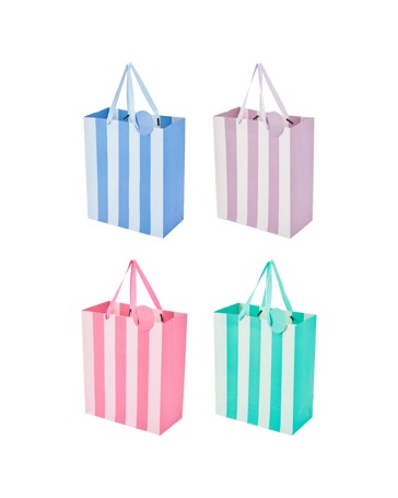 4 Pack Multi Stripe Gift Bags, Large - Anko